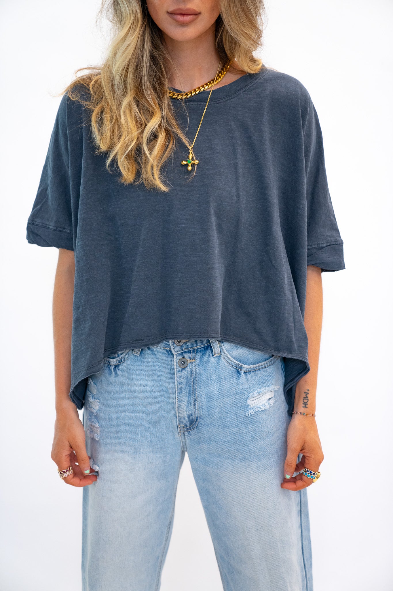 Charcoal Boxy Tee