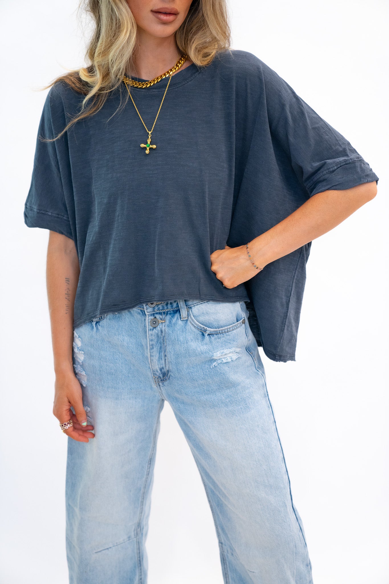 Charcoal Boxy Tee